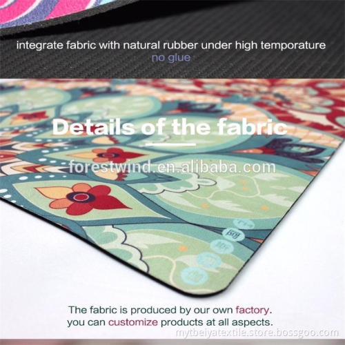China Supplier New Product Printed non-slip Natural Rubber Yoga Mat